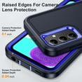 thumbnail image 4 of Galaxy A15 5G Case for Men,Heavy Duty Protection Shockproof Anti-Scratch Slim Fit Lightweight Protective Durable Case Hard Cover with Kickstand for Samsung Galaxy A15 5G 6.5",Navy Blue, 4 of 18