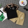 thumbnail image 2 of 4T 5T Baby Clothes Set Boys Outfits Size 6 Boy's 2 Pieces Short Sets Polo Shirt and Shorts Outfit Set Toddler to Big Kid Black, 2 of 8