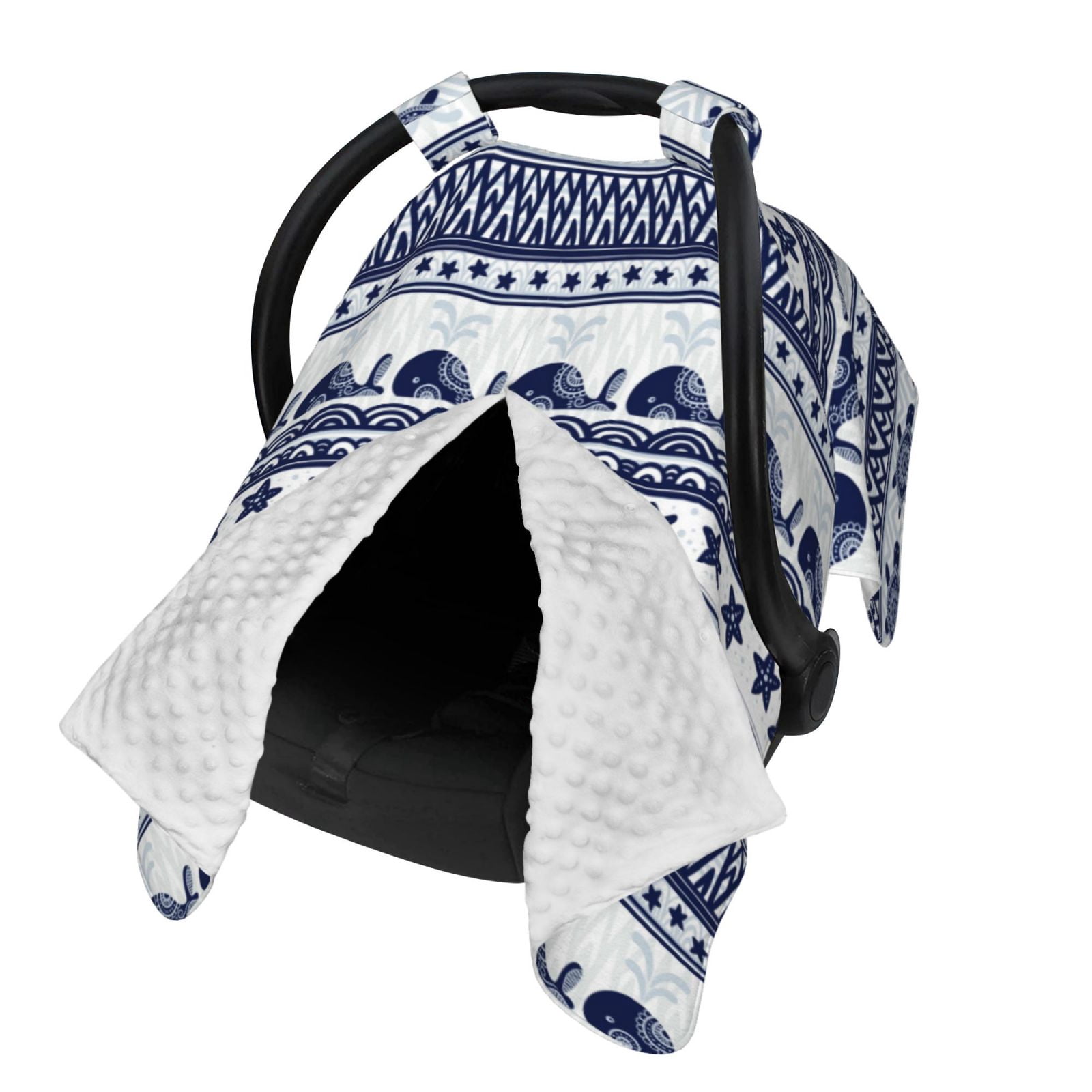 Naloa Sea Underwater Animals1 Baby Car Seat Cover, Breathable Baby Carrier Cover, Multiuse Baby Carrier Cover & Nursing Breastfeeding Cover