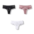 thumbnail image 3 of BANNIROU-bragas sexys para mujer, lencería de encaje, tangas femeninas, ropa interior íntima, envío gratis, 3 uds., 3 of 5
