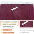 thumbnail image 4 of SEGO Blonde Tape in Hair Extensions 100% Real Remy Human Hair Long Straight Silky Thick Hair Gold Hair Acessories Black/Pink/Purple/Red Hair, 4 of 9