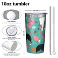 thumbnail image 4 of Australian Shepherd Dog and Flower 10oz Tumblers Stainless Steel Tumbler with Lid and Straw,Vacuum Insulated Double Wall Travel Tumbler Cups with Cleaning Brush for Coffee, Tea, 4 of 4