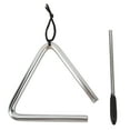 thumbnail image 2 of Hand Percussion Triangle, Crisp Sound High Strength Rust Prevention Triangle Instrument  for Rhythm Education, 2 of 7
