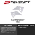 thumbnail image 2 of Polisport Radiator Scoops - White Panels for Honda CRF 250R (2025) Honda CRF 450R (2025) - OEM Fit, Glossy Finish, Lightweight & Impact-Resistant, Easy Installation, 2 of 9