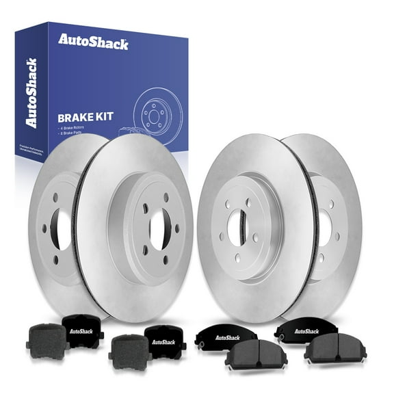 AutoShack Front Vented & Rear Vented Brake Rotors   Ceramic Pads 12-PC Brake Kit Replacement for 2014 Dodge Charger