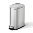 thumbnail image 2 of Garvee 2.6 Gallon Step-on Trash Bin with Lid, 12.6 x 7.32 x 15.28", for Bathroom, Silver, 2 of 10