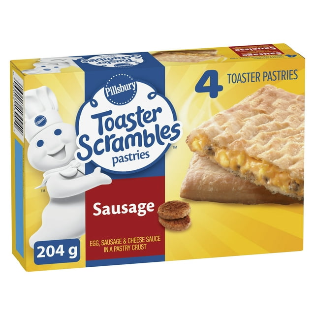 Pillsbury Toaster Scrambles Pastries, Egg, Sausage and Cheese Sauce, 4ct, 204g
