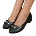 thumbnail image 3 of Mostsola Women's Low Block Heels Pumps Elegant Closed Toe Casual Shoes for Work Office, 3 of 7