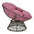 thumbnail image 2 of Papasan Chair with Purple cushion and Gray Wicker Resin Frame, 2 of 5