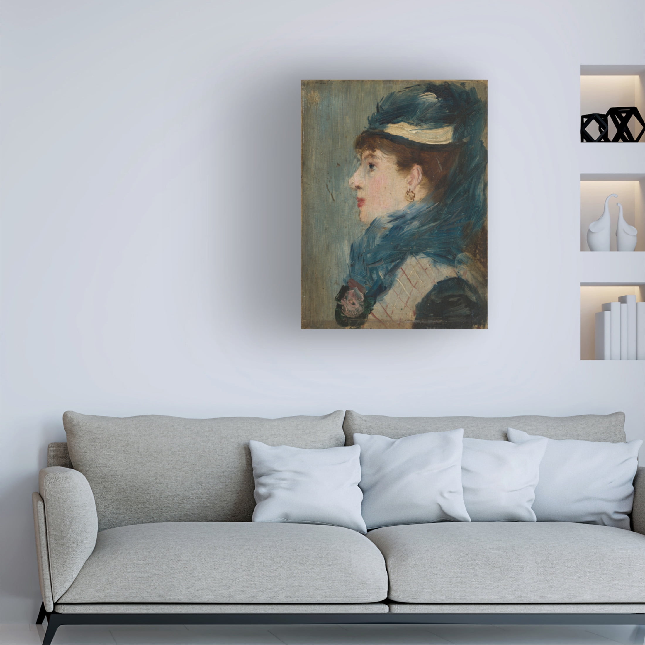 Edouard Manet 'Portrait of a Lady, c. 1879' Canvas Art - 14 x 19 Inches