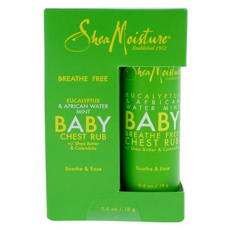 Shea Moisture Eucalyptus & African Water Mint Baby Chest Rub  for Unisex 0.6-ounce