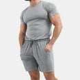 thumbnail image 3 of Men’s Summer 2-Piece Beach Short Sleeve Shirts & Shorts Pants Sets, 3 of 8