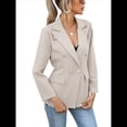 thumbnail image 2 of Chaqueta Blazer para Mujer, Informal, de Negocios, con Frente Abierto, Solapa, Elegante Abrigo con Bolsillos Albaricoque XL, 2 of 8
