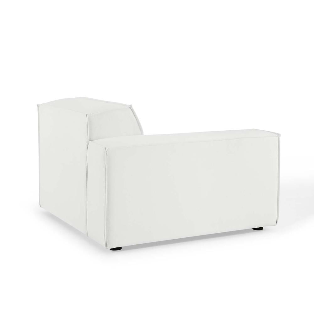Modway Restore Polyester Fabric Left-Arm Sectional Sofa Chair in White