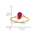 thumbnail image 2 of 14k Solid Yellow Gold Polished 6x4mm Oval Ruby Ring Size 6.00 Ring for Women - .60 cwt, 2 of 2