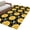 Black, variant on Yellow Lemon Rounds Round Area Rugs 3 ft, Summer Fruit Rustic Floral Minimalist Washable Small Area Rug with Non-Slip Sturdy Edge Binding Round Front Door Mat Floor Carpet for Entryway