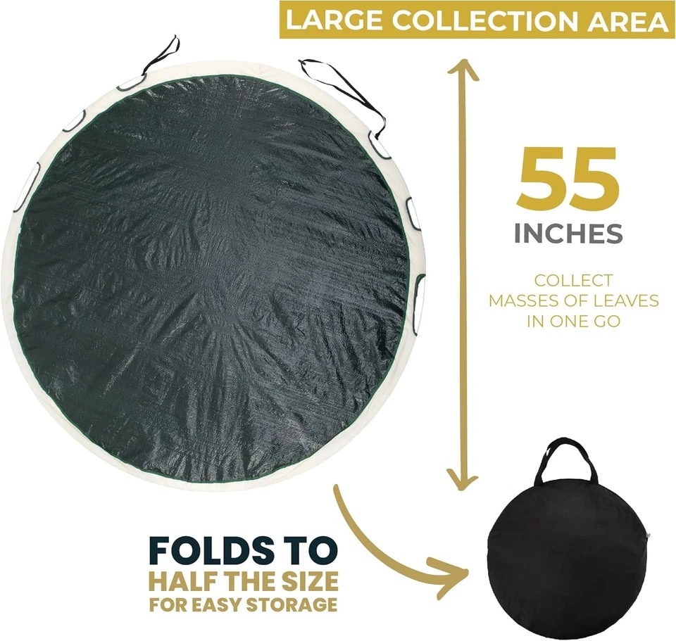 PURELY- Katai Pop-Up Leaf Collector Dustpan Lawn&Garden Tarp Sweeper Easy Yard Cleanup
