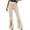 Beige, variant on WREESH Womens Flared Leggings Fashion Comfortable Casual High Waisted Solid Color Horn Vent Full Length Pants Beige