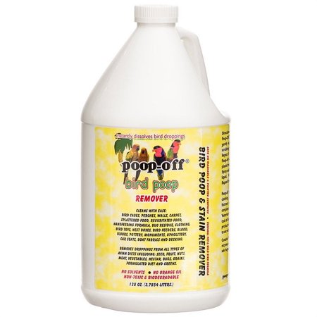 2 gallon (2 x 1 gal) Poop Off Bird Poop Remover from Bird Cages  Perches  Walls  Carpet Non Toxic and Biodegradable