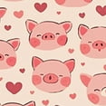 thumbnail image 6 of BANET Pink Kawaii Piggy Round Tablecloth, Pig Themed Party Decorations Tablecloths, Spill Proof Table Cloths for Picnic Camping Tabletop Decor 42"-46, 6 of 8