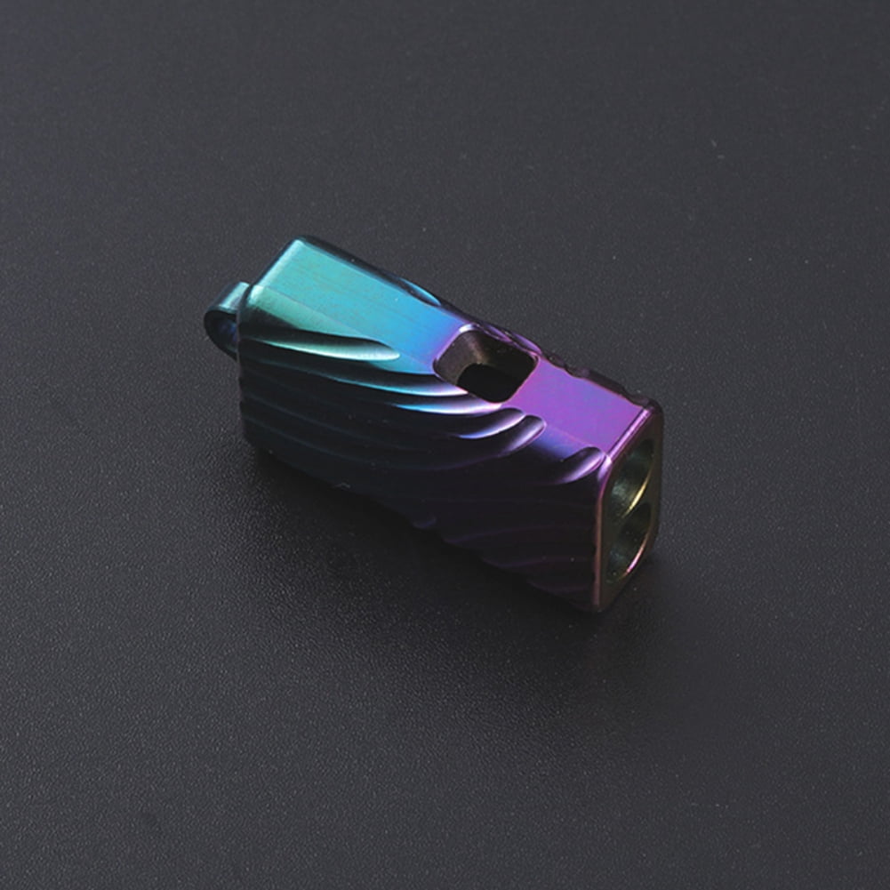 Double-frequency Titanium Alloy Emergency Survival Whistle Outdoor Metal Whistle Camping Equipment