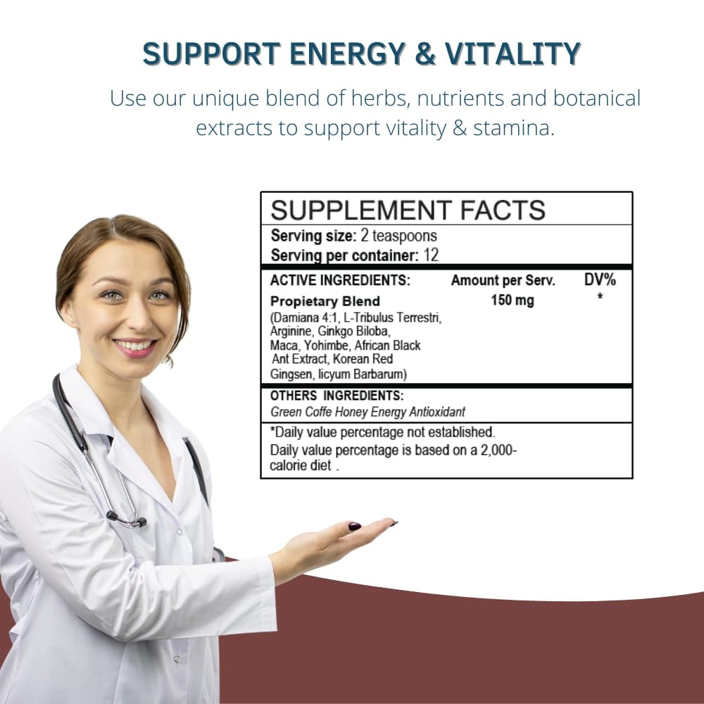 BY CARIOLA Zelux Supplement 4 oz Energy Source - Men's Test Booster - Natural Stamina - Endurance - Energy Booster - Damiana, Tribulus Terrestri, Ginkgo Biloba, Maca