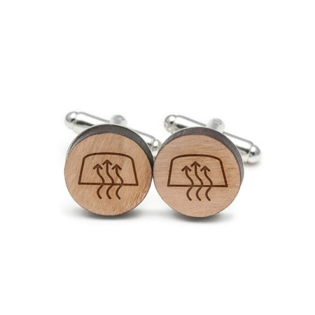 Windshield Warmer Cufflinks, Wood Cufflinks Hand Made in the USA