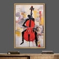 thumbnail image 2 of IDEA4WALL Framed Canvas Print Wall Art Cellist Playing Cello Wall Decor Vintage Classic Colorful Print Street Artisc Artwork Multicolor Contemporary for Home Decoration - Natural 24"x36", 2 of 5