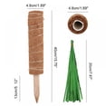 thumbnail image 2 of 4 Pcs Plant Stakes Moss Sticks for Monstera Indoor Creepers Plant Support Extension Climbing Plants to Grow Upwards Use 50CM with 50 ties, 2 of 7