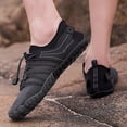 thumbnail image 6 of Barefoot Shoes Womens Men,Unisex Barefoot Water Shoes Breathable, Anti- Hiking Footwear for Athletic Wide Toe Shoe Footwear for Hiking, Walking, Running, Yoga, and Water Sports(Black/36), 6 of 8