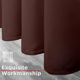 thumbnail image 3 of Ample Decor 2 Panel 46 x 95 inch 100% Polyester Blackout Curtains, Noise Reducing - Brown, 3 of 6