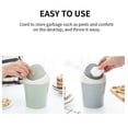 ELENXS Trash Can Mini Flip Lid Garbage Bin Desktop Bedside Plastic