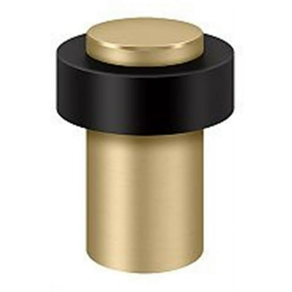 Deltana Round Universal Floor Bumper 3", Solid Brass Brushed Brass