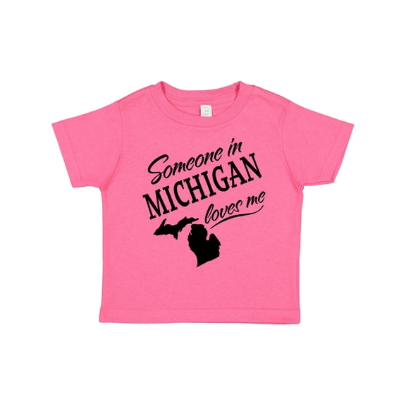 Inktastic Someone in Michigan Loves Me Boys or Girls Toddler T-Shirt