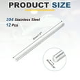 thumbnail image 2 of Uxcell 12 Pcs 304 Stainless Steel Round Rod, 1/16"(2mm) Diameter, 2"(50mm) Length Metal Solid Shaft Rods, Steel Stick Lathe Bar Stock for Crafts DIY Models Plane Ship Cars, 2 of 7