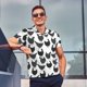 thumbnail image 4 of Fotbe Retro Rooster Camiseta Polo de Golf para Hombre con Estampado – Camisa Deportiva Transpirable con Cuello Abotonado-Large, 4 of 6