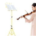 thumbnail image 4 of SKISUNO Trépied Musical Pliant Jaune Cadre en Métal Hauteur et Angle Réglables pour Partitions, 4 of 8