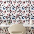 thumbnail image 2 of Ambesonne Floral Design Peel & Stick Wallpaper for Home, Blooming Branches Art, 13"x36", Dimgray Rose and Blue, 2 of 5