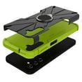 thumbnail image 2 of Heavy Duty Bracket Case for Samsung Galaxy A14 5G, Dual-Layers Rugged PC Soft Silicone Shockproof Lens Protection Case with Rotated Ring Holder Kickstand Magnetic Non-Slip Cover,Green, 2 of 6