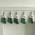 thumbnail image 6 of Christmas Stocking Monogram Embroidered Initial Cable Knit Red Christmas Holiday Stocking, 6 of 6