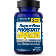 Super Beta Prostate Advanced Male Supplement with Beta-Sitosterol, 120 Caplets, 60 Servings