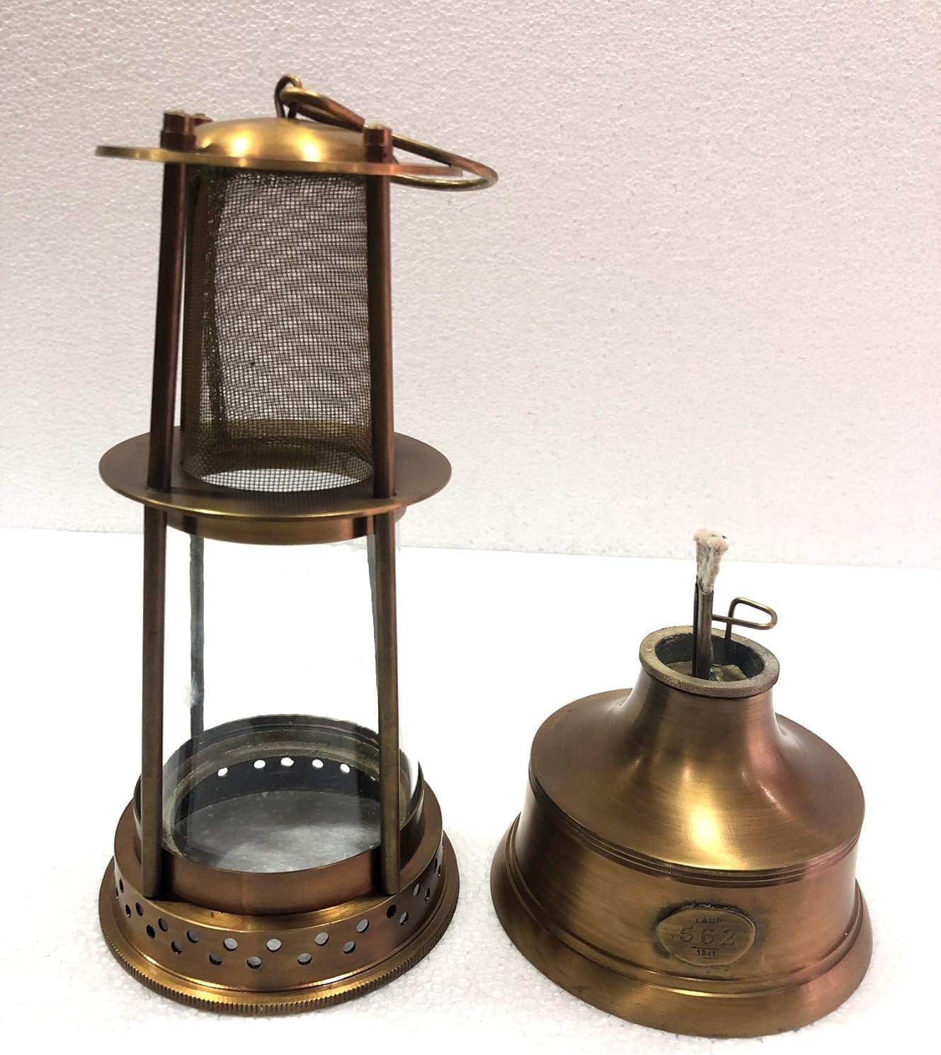 12" Brass Oil Lamp Nautical Maritime Boat Ship Lantern Home Decorative