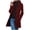 Red, variant on Homenesgenics Jackets for Women Under $10.00 Women's Solid Casual Thicken Wool Stand Collar Single inner Lining Pocket Breasted Pea Mao Coat Black XXXL