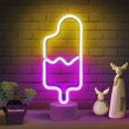 thumbnail image 1 of Popsicle Neon Light - Popsicle Neon Sign For Bedroom, Desktop, Tabletop Decor - Battery/usb Powered Popsicle Lights - Ice Cream Night Light Lamp With, 1 of 4