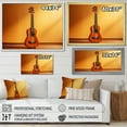thumbnail image 4 of Designart "Yellow Music Melody Minimalist Guitar Serenade" Entertainment Framed Wall Art - Vintage Yellow Music Entryway Framed Wall Art, 4 of 6