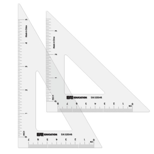 EAI Education Triangle Ruler Set 30/60 and 45/90