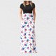 thumbnail image 1 of ICHUANYI Clearance Womens Fashion Summer Independence Day Printing Pocket Vacation Long Dress(White, S) ICHUANYI WER2023081108956, 1 of 7