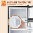 thumbnail image 4 of 2.4 Cu.Ft Mini Fridge Small Refrigerator with Freezer 2 Removable Plastic Shelves Two Door Black New, 4 of 9