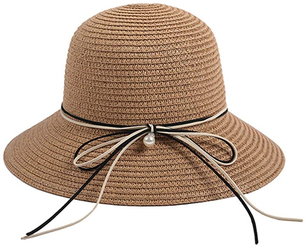 Adults Straw Hat Lace Decoration Sun 