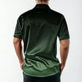 thumbnail image 6 of biudgviw Big and Tall T Shirts for Men Gradient Short Sleeve Satin Shirts Casual Lapel Button Down Loose Fit Tops Party Outfits, 6 of 7
